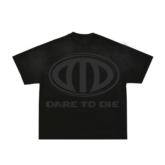 statement tee - black acid wash